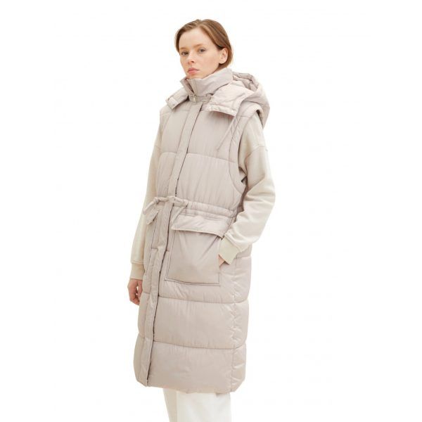 TOM TAILOR PUFFER WITH REMOVABLE SLEEVS ( μπουφαν με αποσπωμενα μανικια)