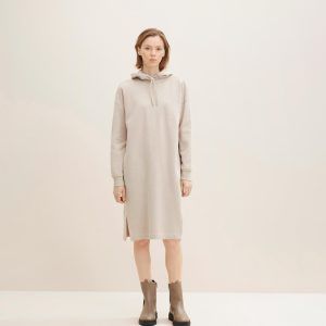 TOM TAILOR HOODED DRESS WITH SLITS