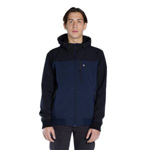EMERSON Men's Soft Shell Ribbed Jacket with Hood
