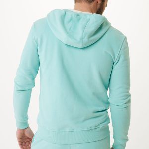 Hooded sweater with small chest print