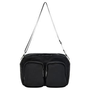 Shoulder bag with photographer-style zip pockets