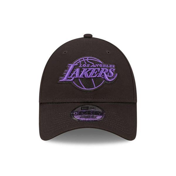 LA Lakers Neon Outline Black 9FORTY Adjustable Cap