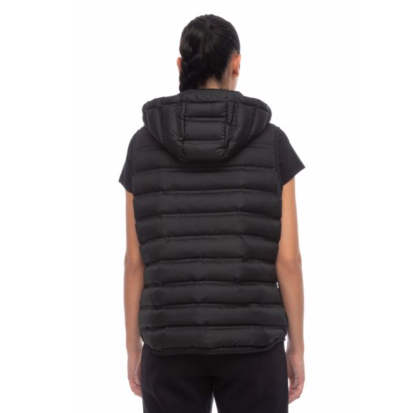 ESSENTIAL PUFFER VEST WITH DETACHABLE HOOD