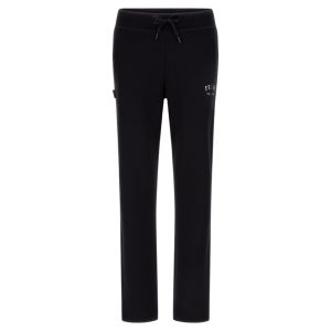 Fleece trousers with welt pockets and no elastic at the cuffs