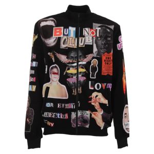 BUT NOT VELVET JACKET WITH MOVIE PRINT
