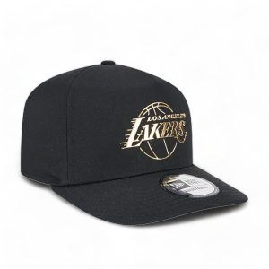 LA Lakers Foil Pack Black A-Frame Trucker Cap