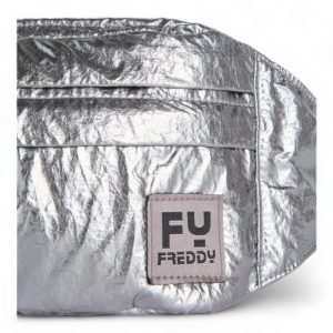 Freddy Lustrous pouch in coated fabric