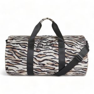 Duffel bag in all-over print fabric