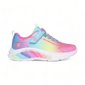 Lighted Bungee & Strap Sneaker W/ Ombre Rainbow Upper