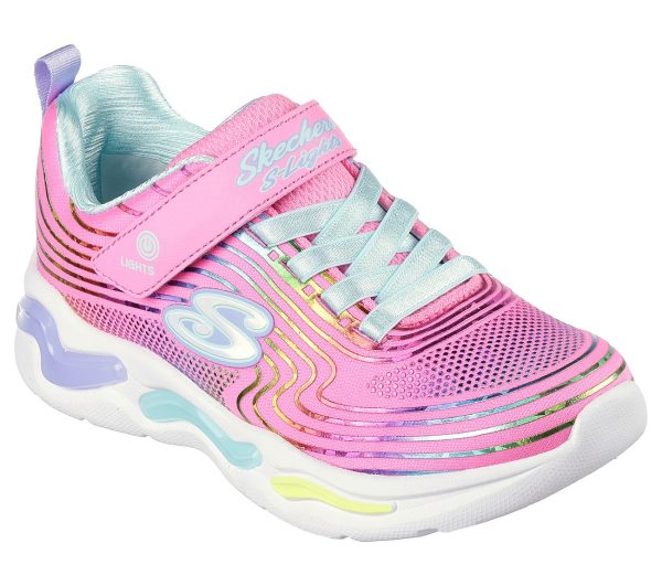 Gore & Strap Rainbow Foil Sneaker W/ Lighted Outsole