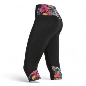 High-waist corsair-length leggings Capri Pants